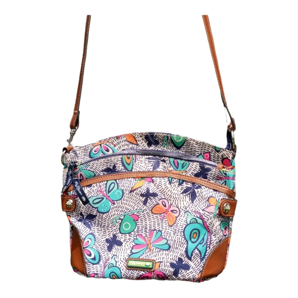 Lily Bloom Night Flight Convertible Strap Purse Butterflies - Picture 6 of 11